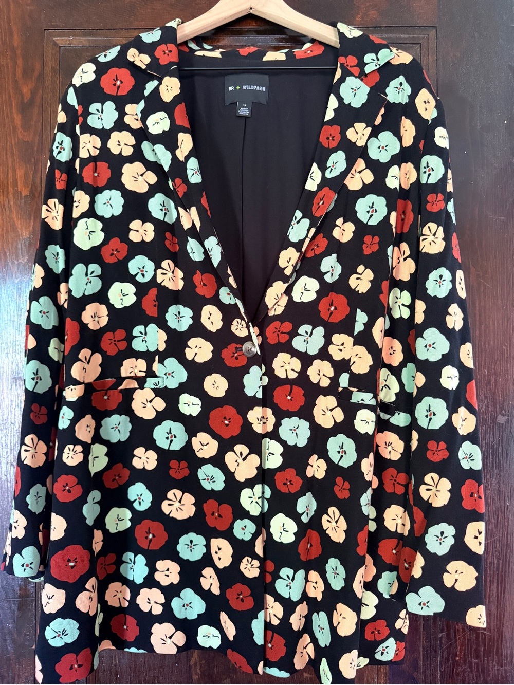 Wildfang + BP Floral-Print Blazer Jacket - Flower Pattern